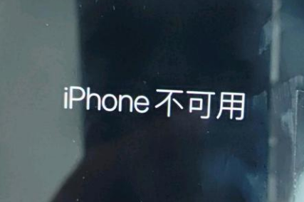 南郑苹果服务网点分享锁屏界面显示“iPhone 不可用”如何解决 