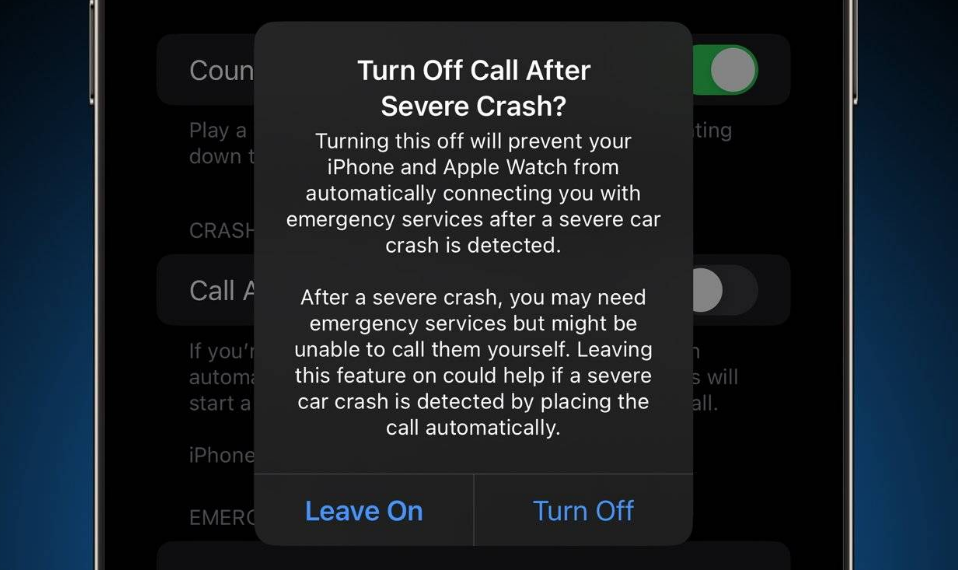 南郑苹果14维修分享 iPhone 14 和 Apple Watch 上关闭崩溃检测 